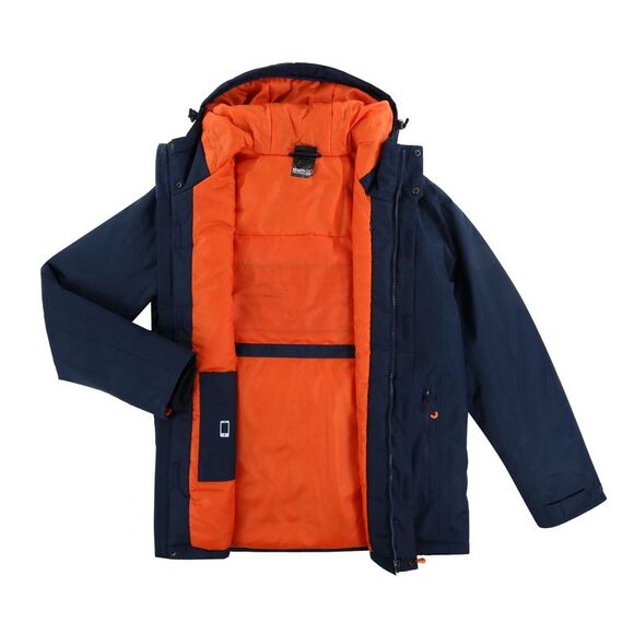 Regatta Professional Mens Heated Waterproof Jacket / Navy/Magma Orange